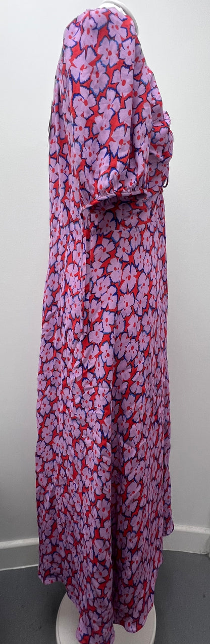 Whistles Multi Floral Midi Dress Size 14 BNWT