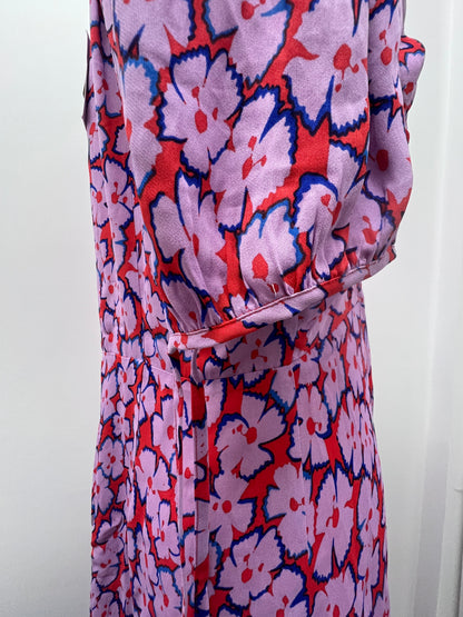 Whistles Multi Floral Midi Dress Size 14 BNWT