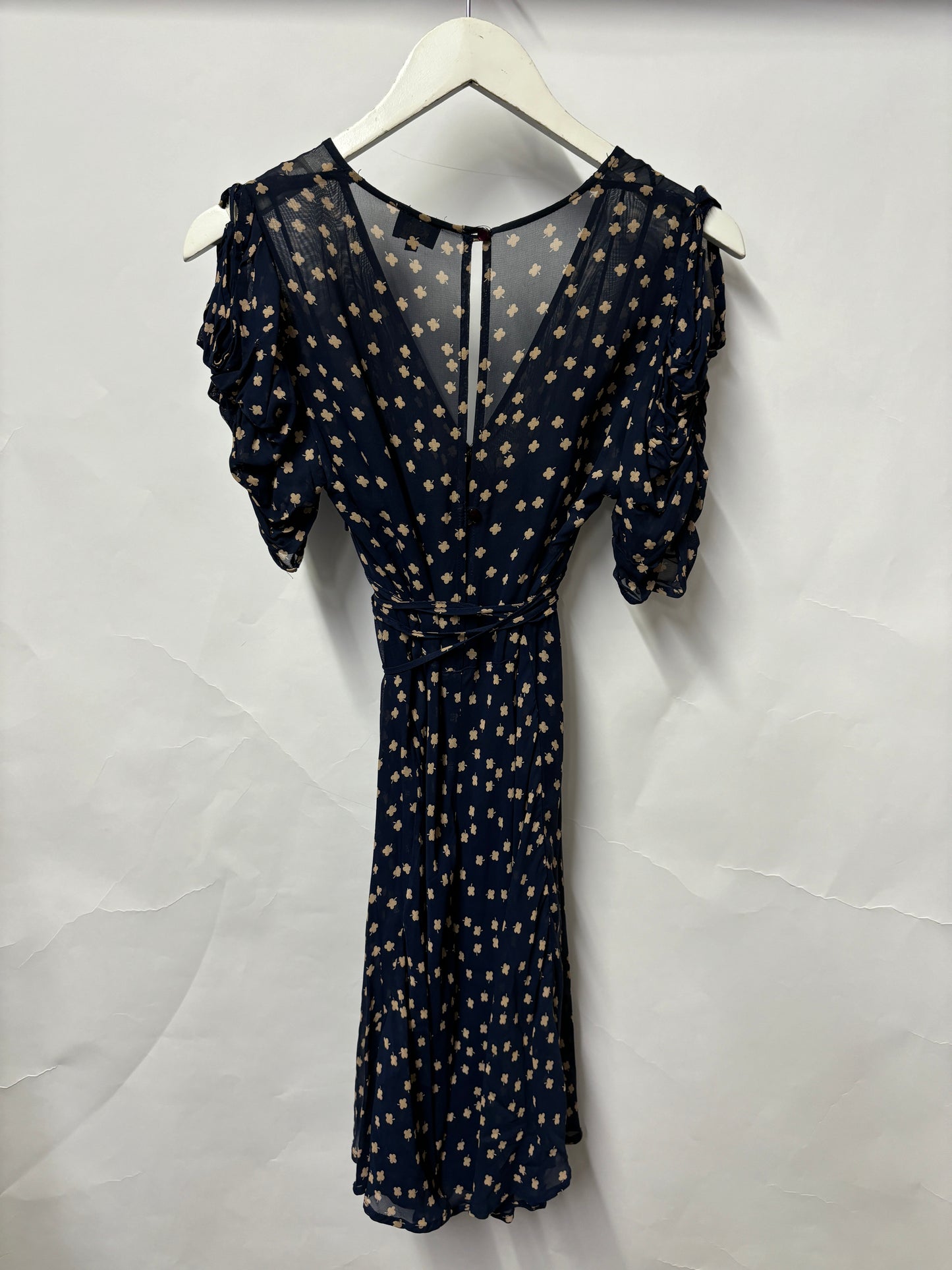 Topshop x Kate Moss Navy Clover Print Mini Dress 12