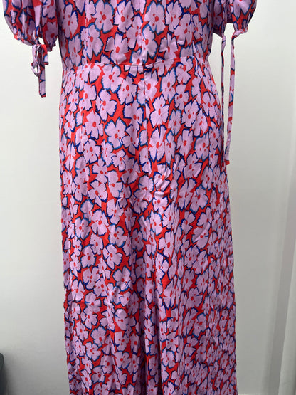 Whistles Multi Floral Midi Dress Size 14 BNWT