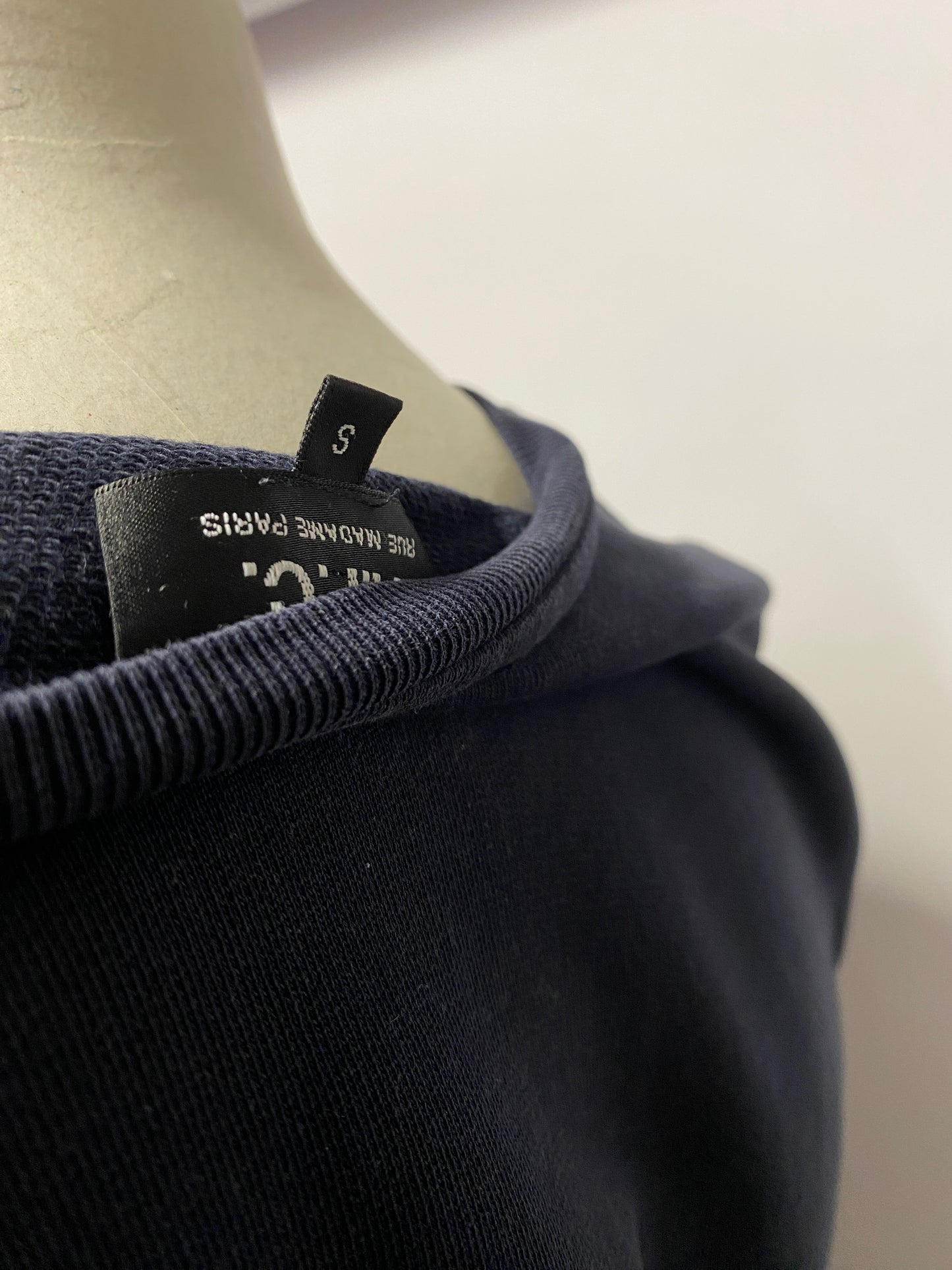 A.P.C Navy Embroidered Logo Sweatshirt Small