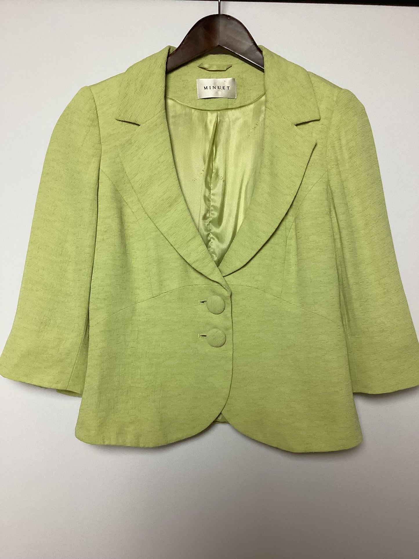 Minuet Light Green Jacket Size 8