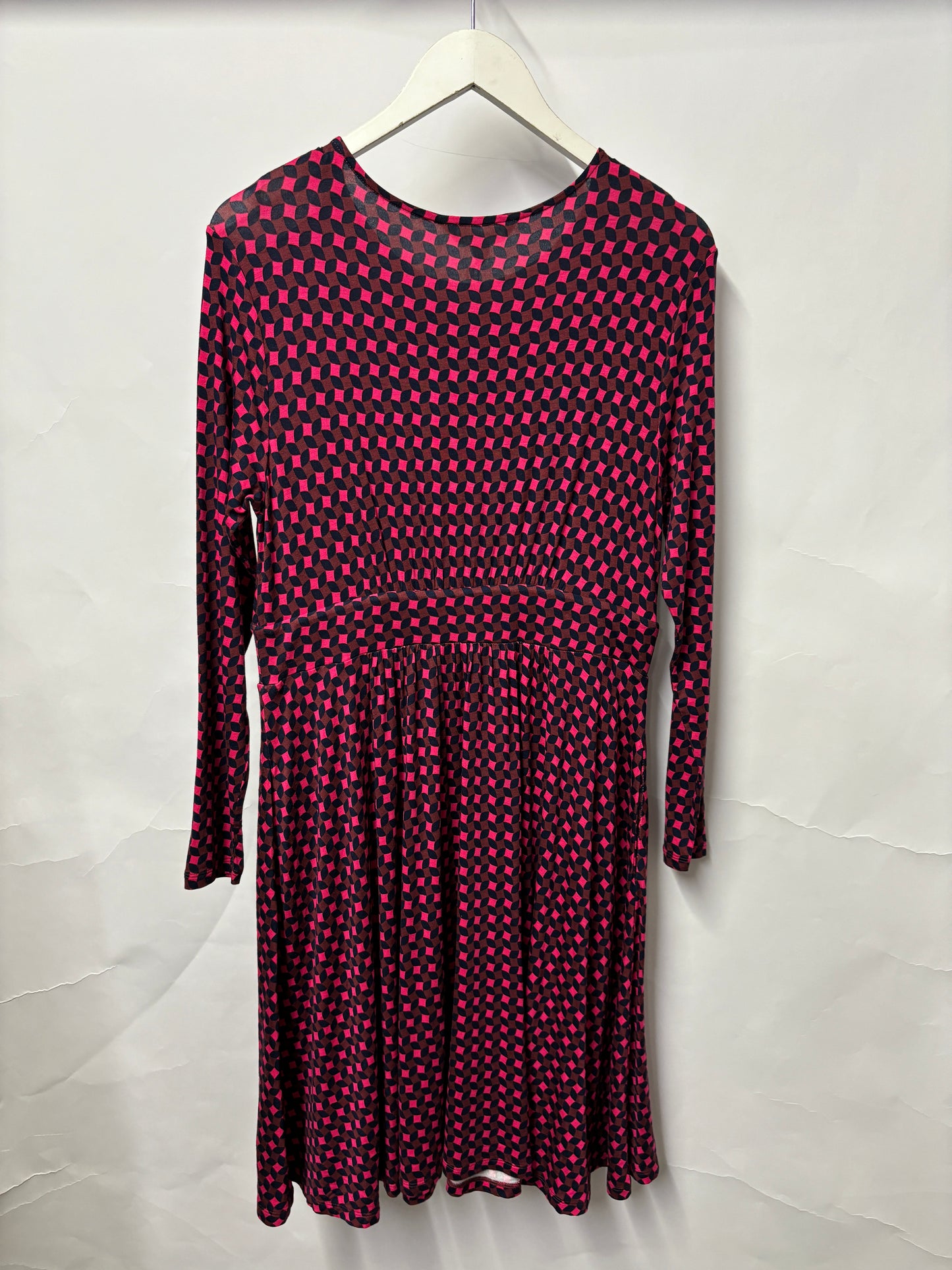 Boden Pink Geometric Print Dress UK14