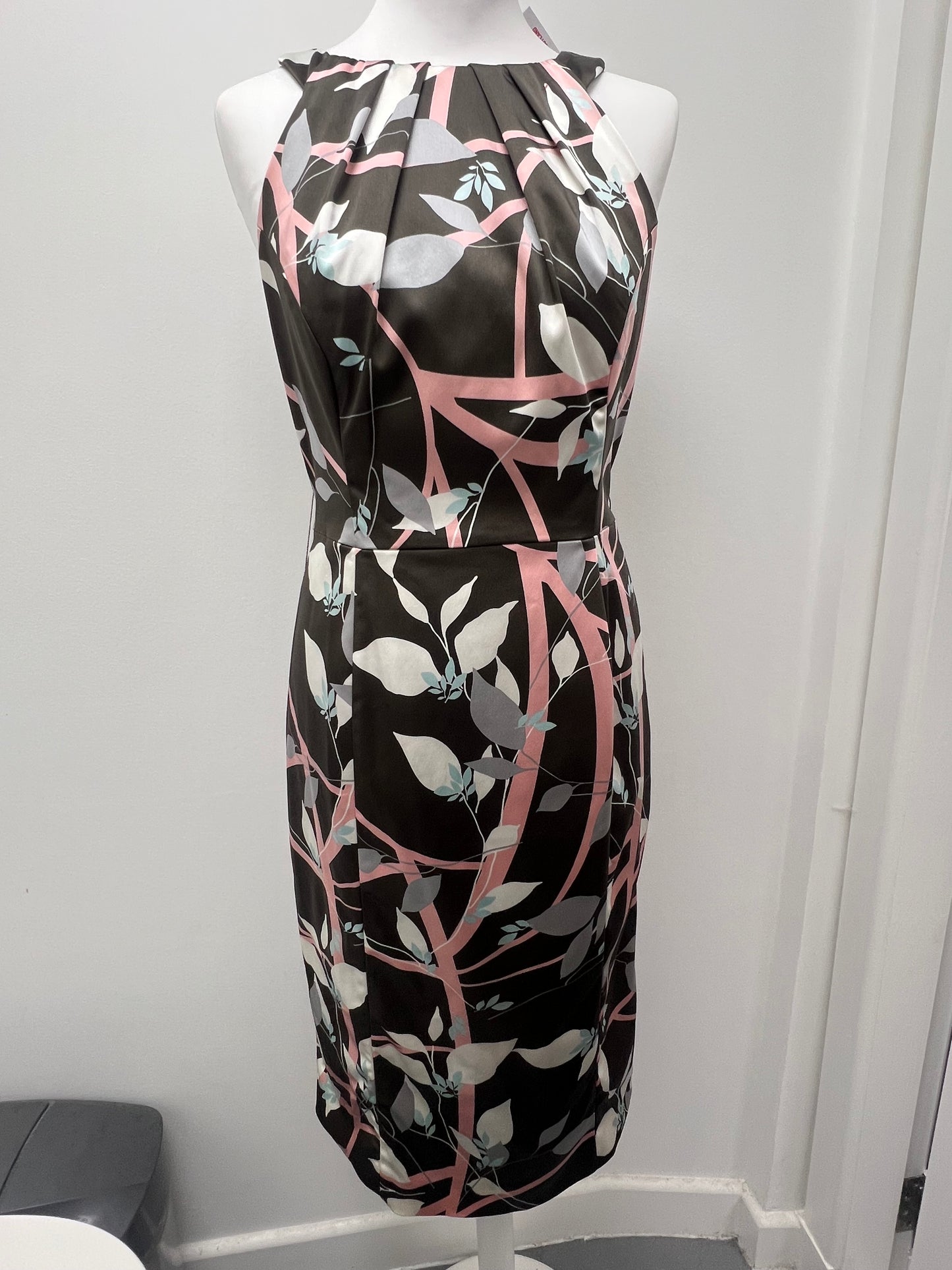 Coast Multi Patterned Midi Dress Size 14