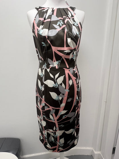Coast Multi Patterned Midi Dress Size 14