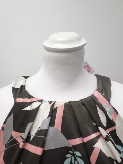 Coast Multi Patterned Midi Dress Size 14