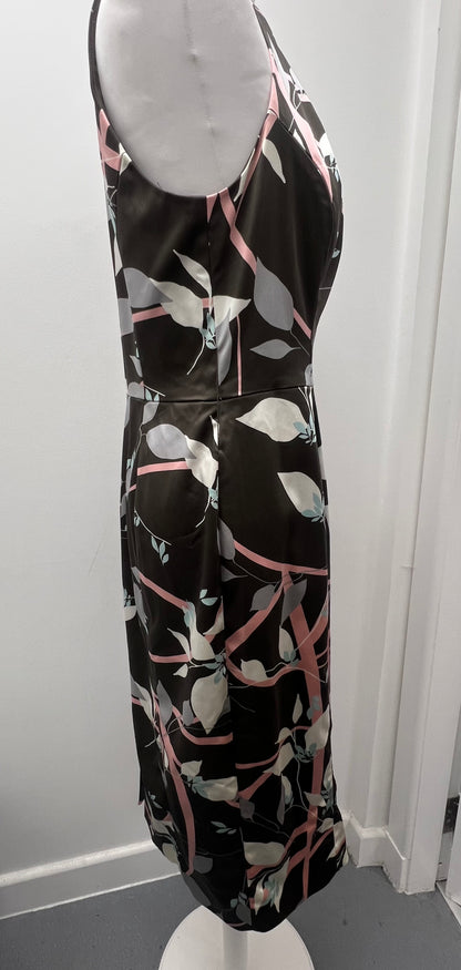 Coast Multi Patterned Midi Dress Size 14