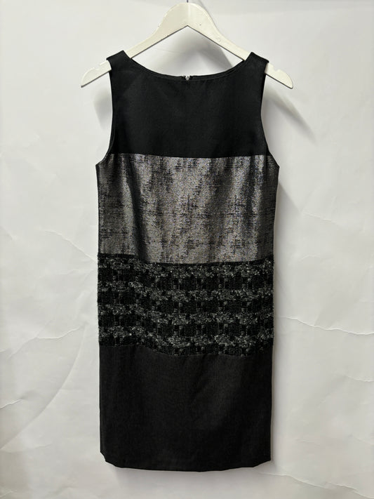 Tory Burch Black and Grey Metallic Dress US 6/UK 10 BNWT