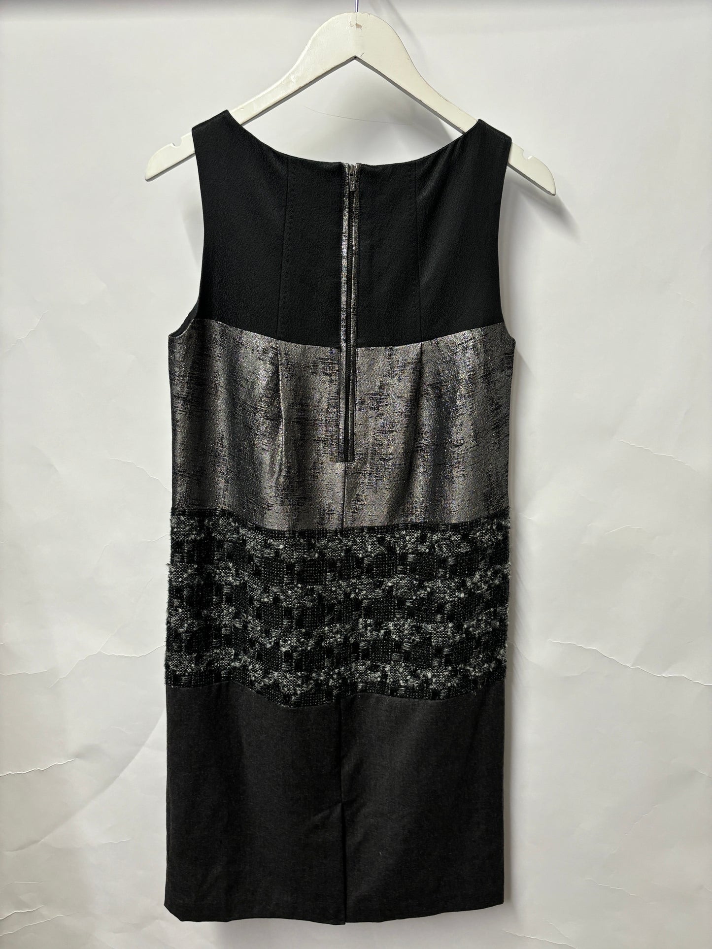 Tory Burch Black and Grey Metallic Dress US 6/UK 10 BNWT