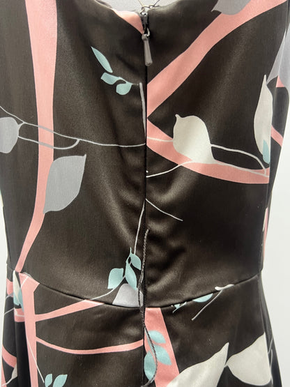 Coast Multi Patterned Midi Dress Size 14
