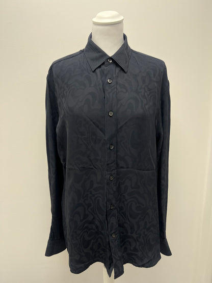Reiss Blue Patterned Dress Shirt Size Large