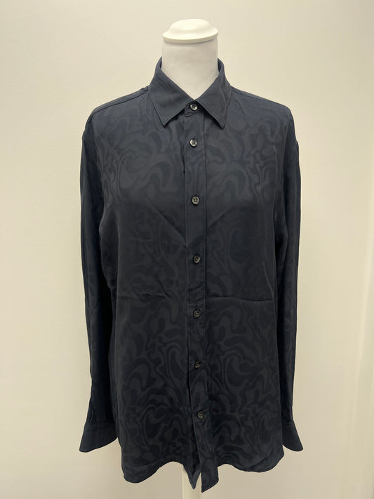 Reiss Blue Patterned Dress Shirt Size Large