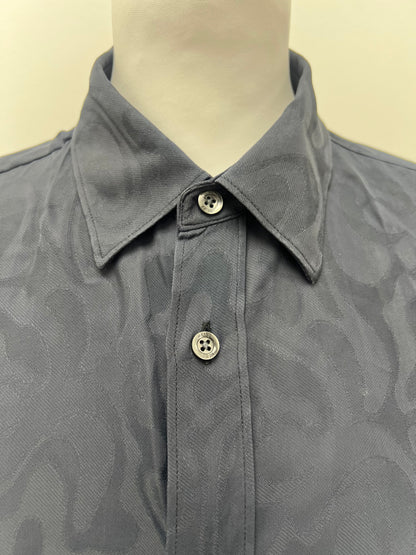 Reiss Blue Patterned Dress Shirt Size Large