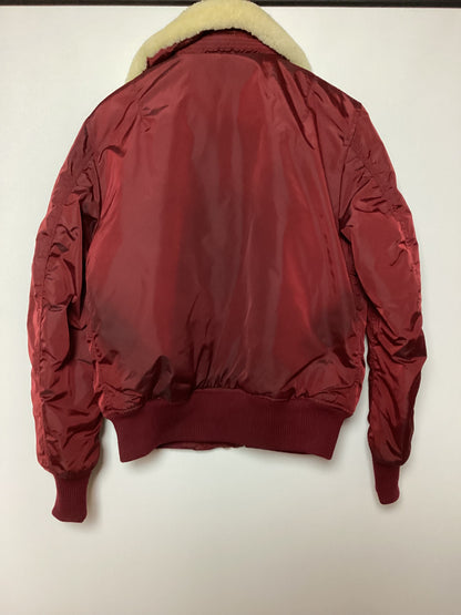 Alpha Industries Shearling Collar Red Jacket Size M