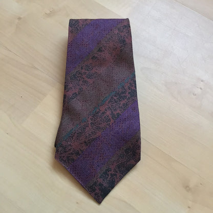 Harrods Made in England Multicoloured Purple All Silk Tie