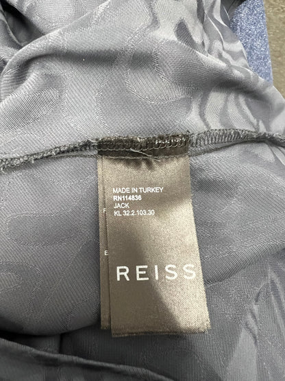 Reiss Blue Patterned Dress Shirt Size Large
