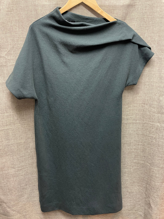 New with Tags Cos Grey Green Asymmetric Jersey Dress Extra Small