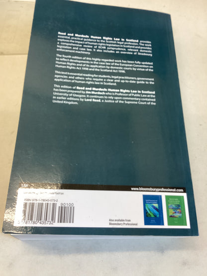 Reed and Murdoch: Human Rights Law In Scotland Fourth Edition Jim Murdoch