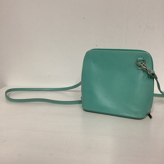 Vera Pelle Turquoise Blue Small Handbag