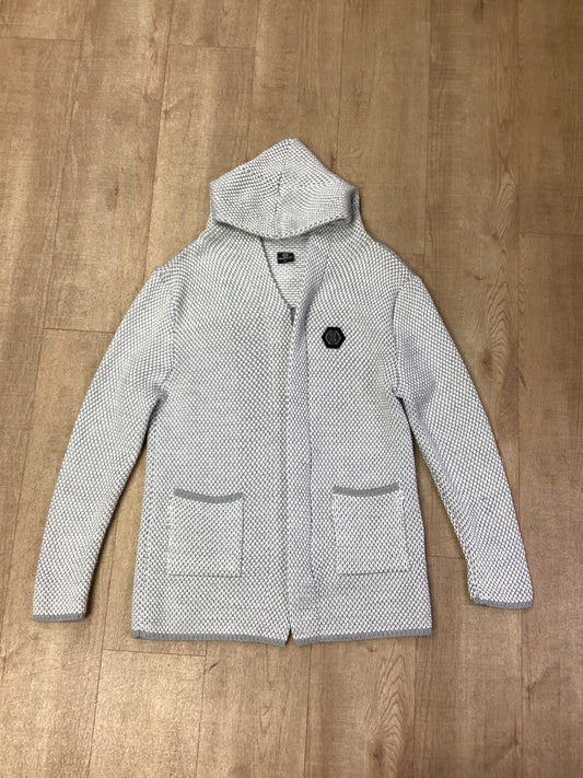 Philipp Plein Grey Knit Hoodie Size L