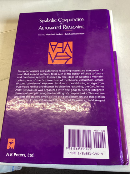 Symbolic Computation and Automated Reasoning Edited By Manfred Kerber Michael Kohlhase
