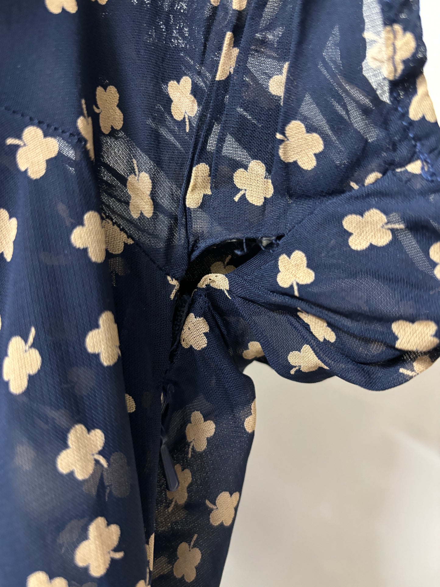 Topshop x Kate Moss Navy Clover Print Mini Dress 12