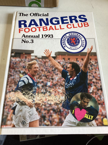The Official Rangers Football Club Annual 1993 No 3