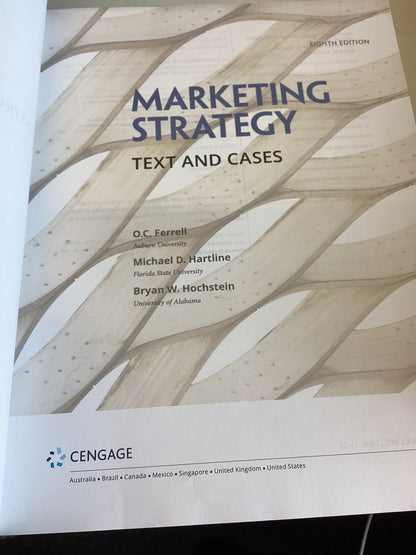 Marketing Strategy Text and Cases Ferrell Hartline Hochstein