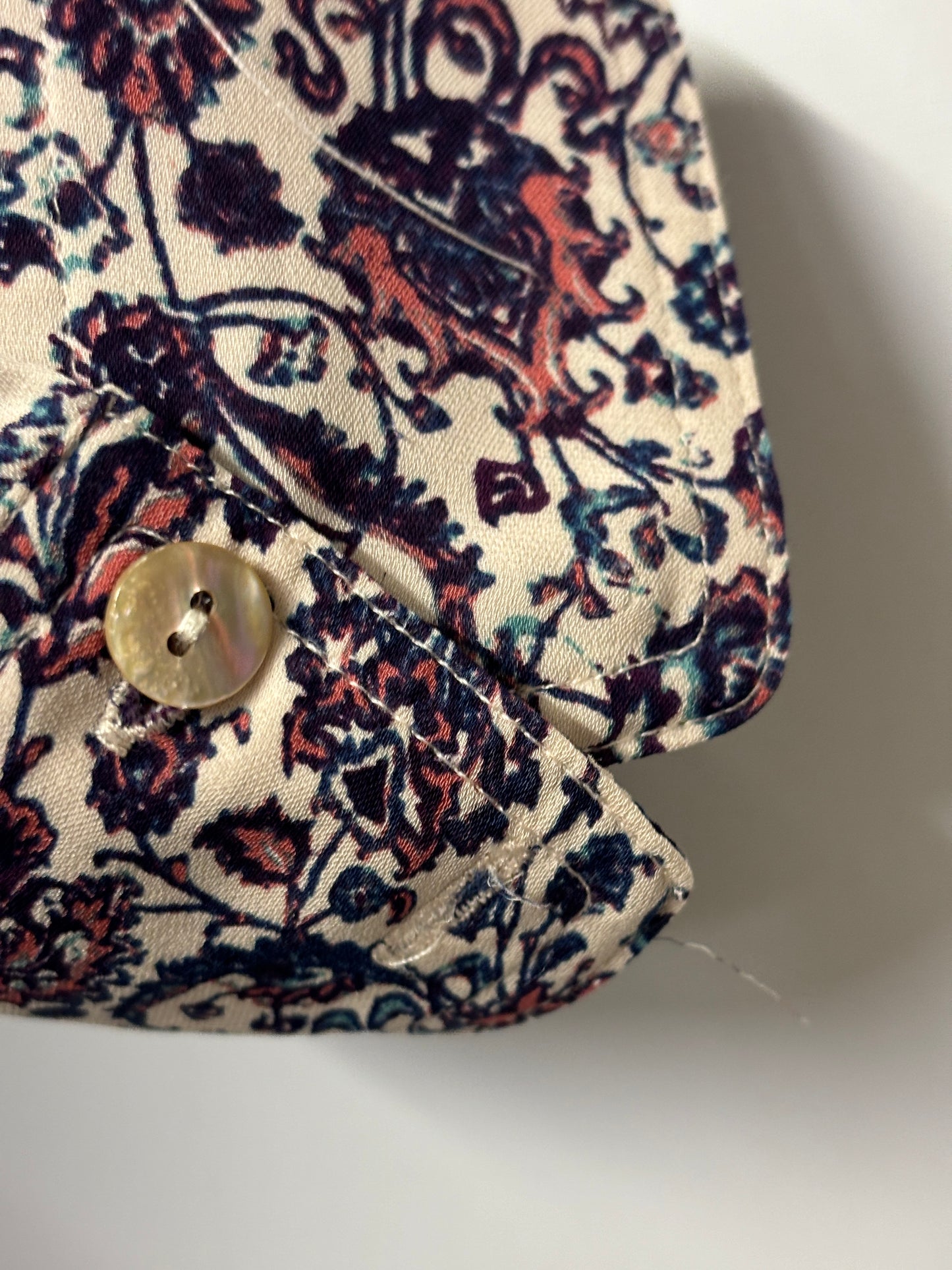 L’Agence Purple Silk Floral Shirt Medium