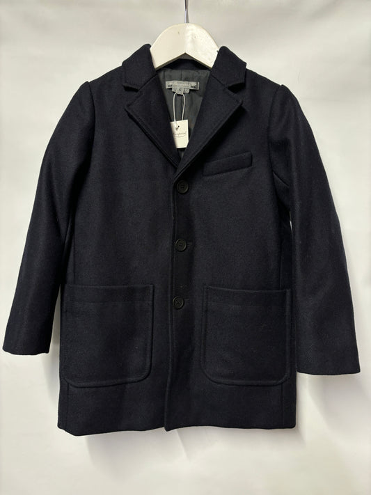 Bonpoint Navy Wool Blend Coat 6 Yrs