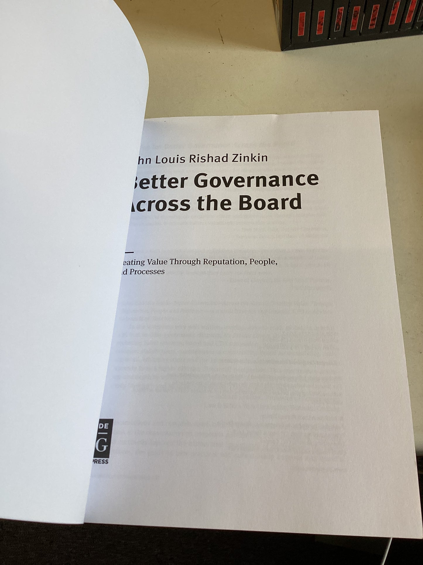 Better Governance Across The Board John Louis Rishad Zinkin