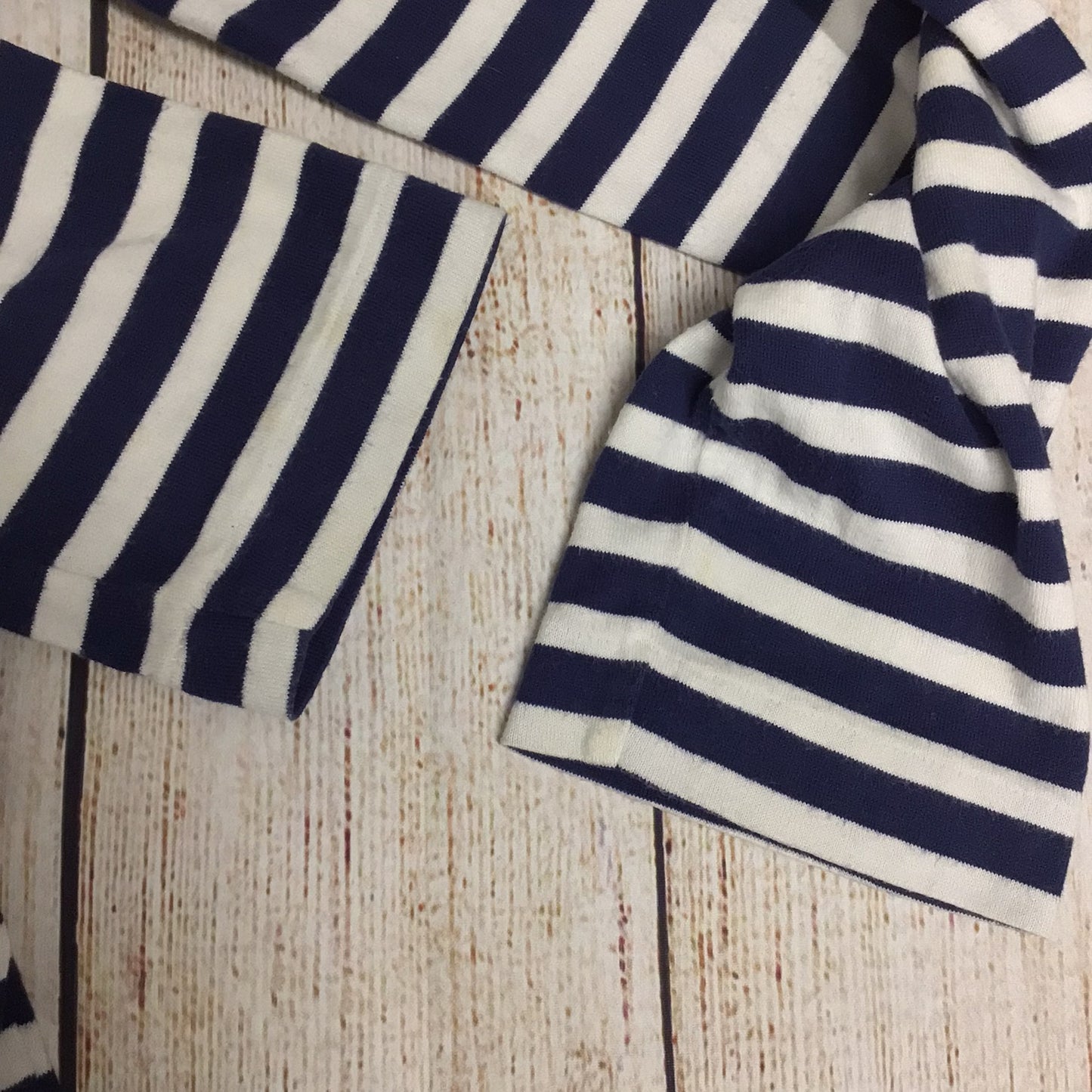 Comme des Garçons PLAY Blue & White Striped Long Sleeved Top 100% Cotton Size S