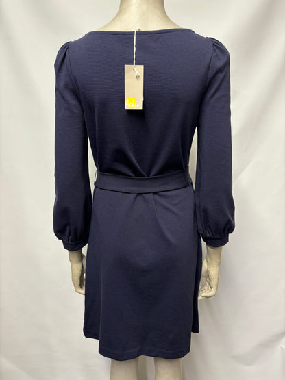 Boden Navy Cotton Blend Midi Dress Small