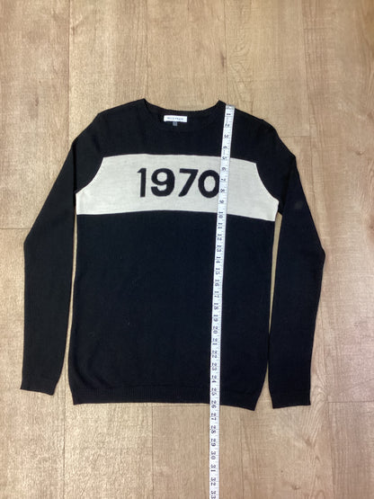 Bella Freud Black and White 1970 Wool Jumper Size S