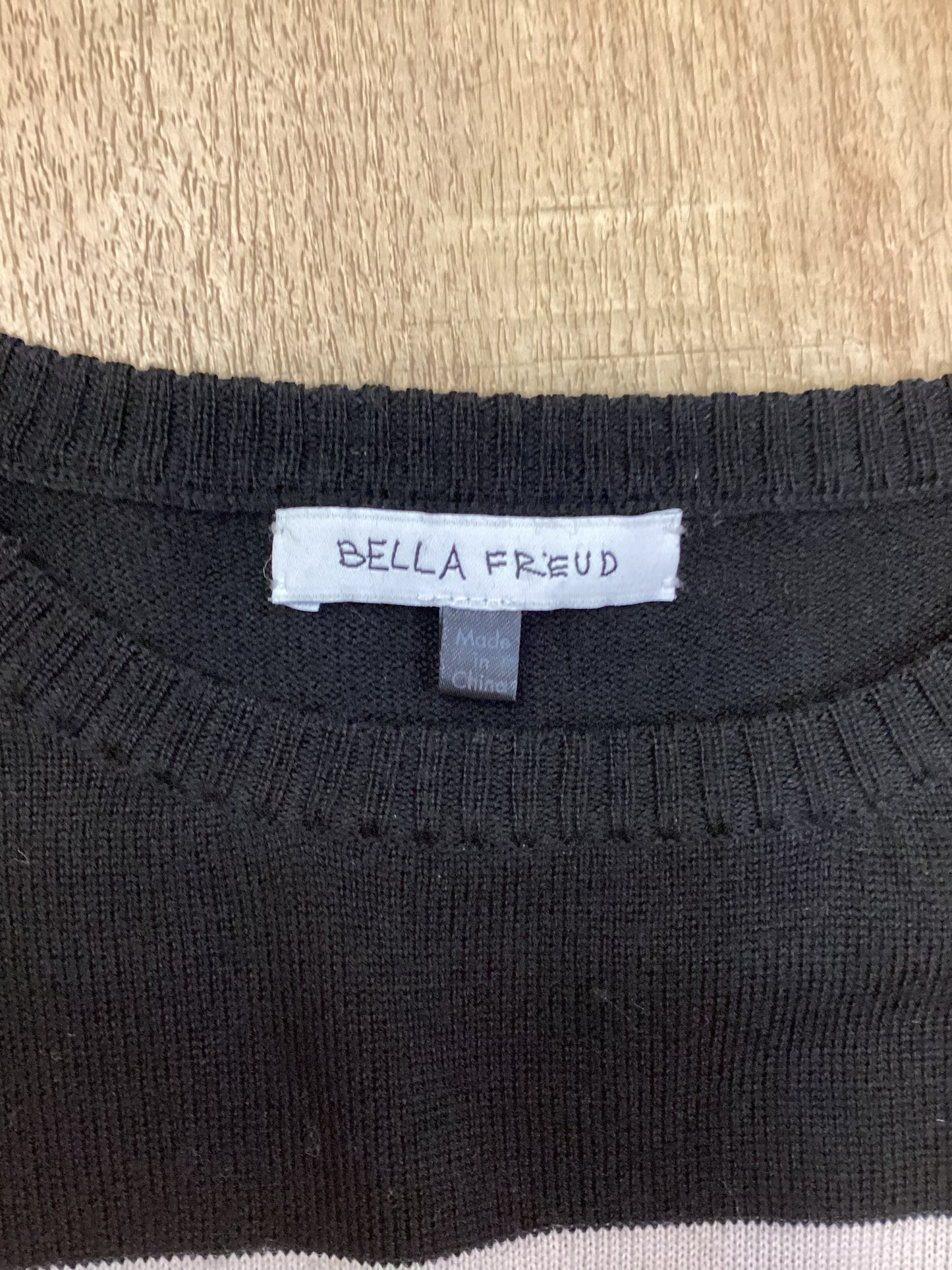 Bella Freud Black and White 1970 Wool Jumper Size S