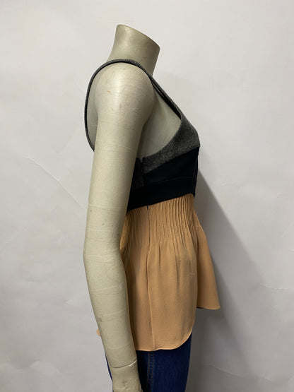 Marni Grey and Black Panelled Asymetric Vest 6