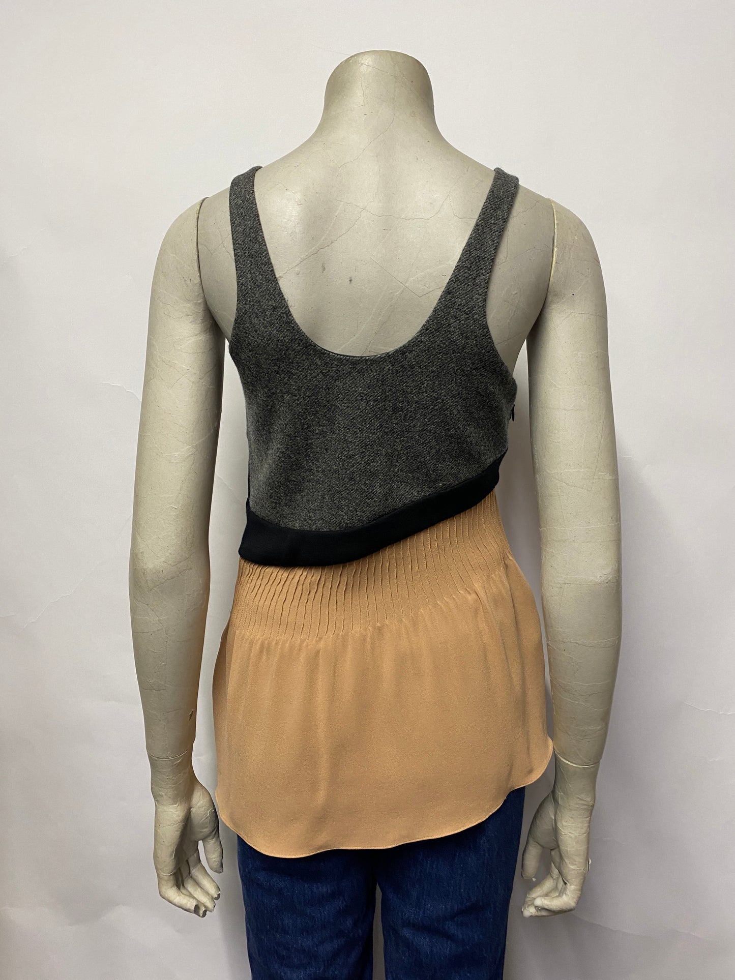 Marni Grey and Black Panelled Asymetric Vest 6