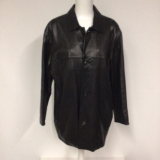 Smarty Switzerland Black Soft Leather Jacket Size 50