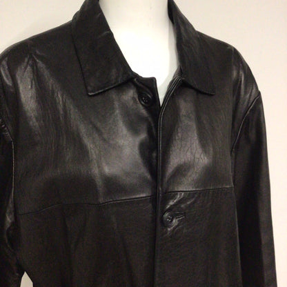 Smarty Switzerland Black Soft Leather Jacket Size 50