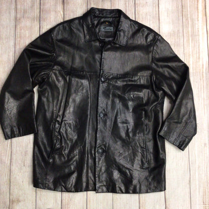 Smarty Switzerland Black Soft Leather Jacket Size 50