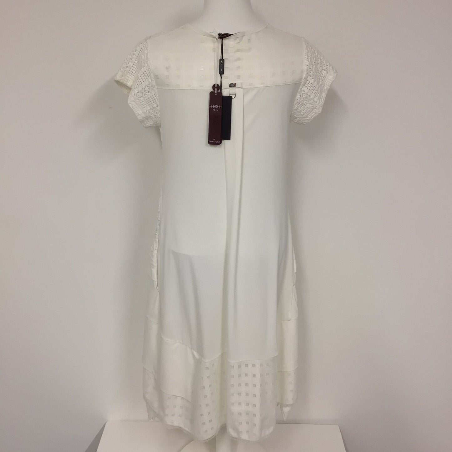 BNWT High Tech Abito Donna Cream Lace Dress w/Pockets Size 12