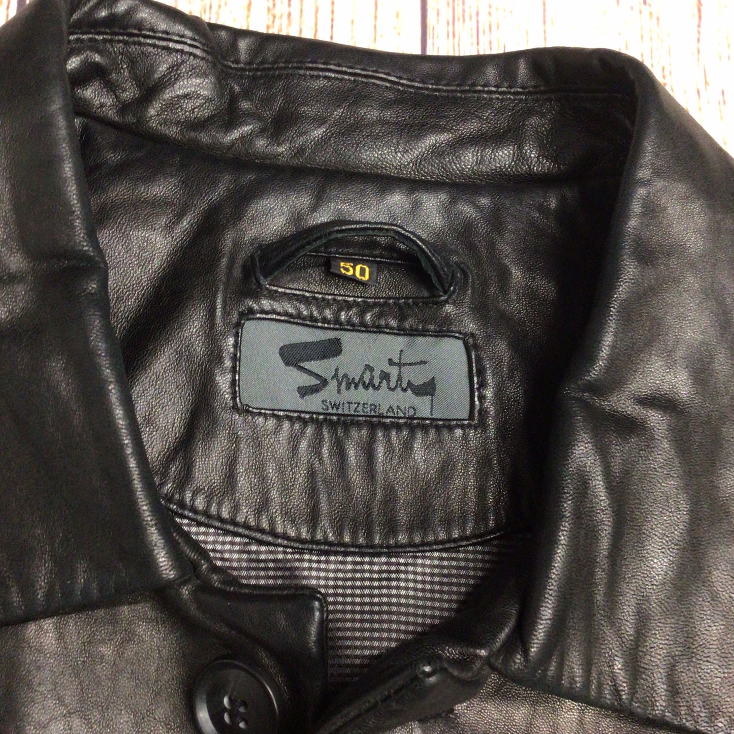 Smarty Switzerland Black Soft Leather Jacket Size 50