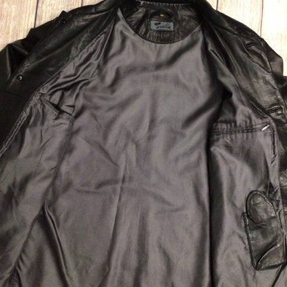 Smarty Switzerland Black Soft Leather Jacket Size 50