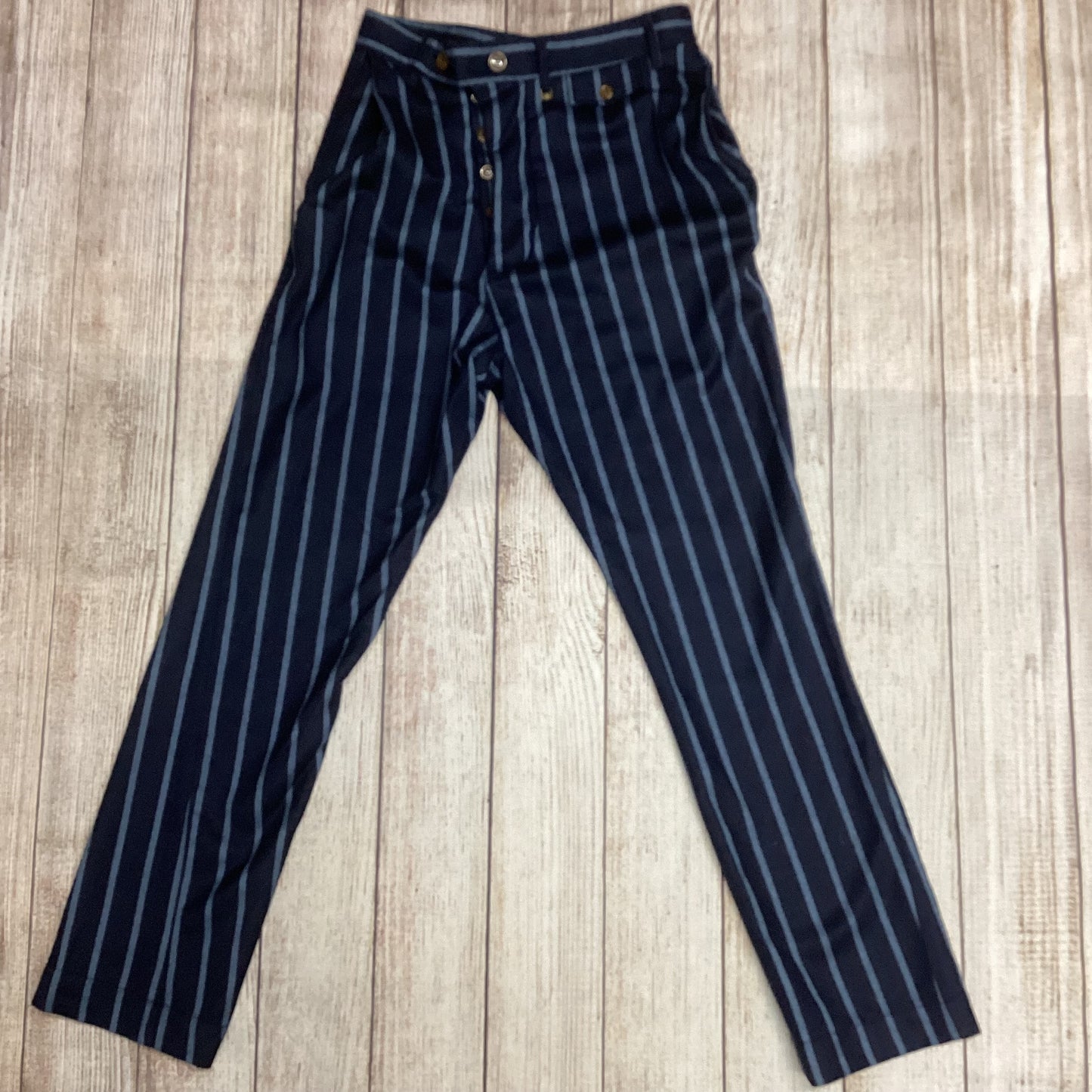 Vivienne Westwood Man Blue Pinstripe 100% Wool Trousers Size 44