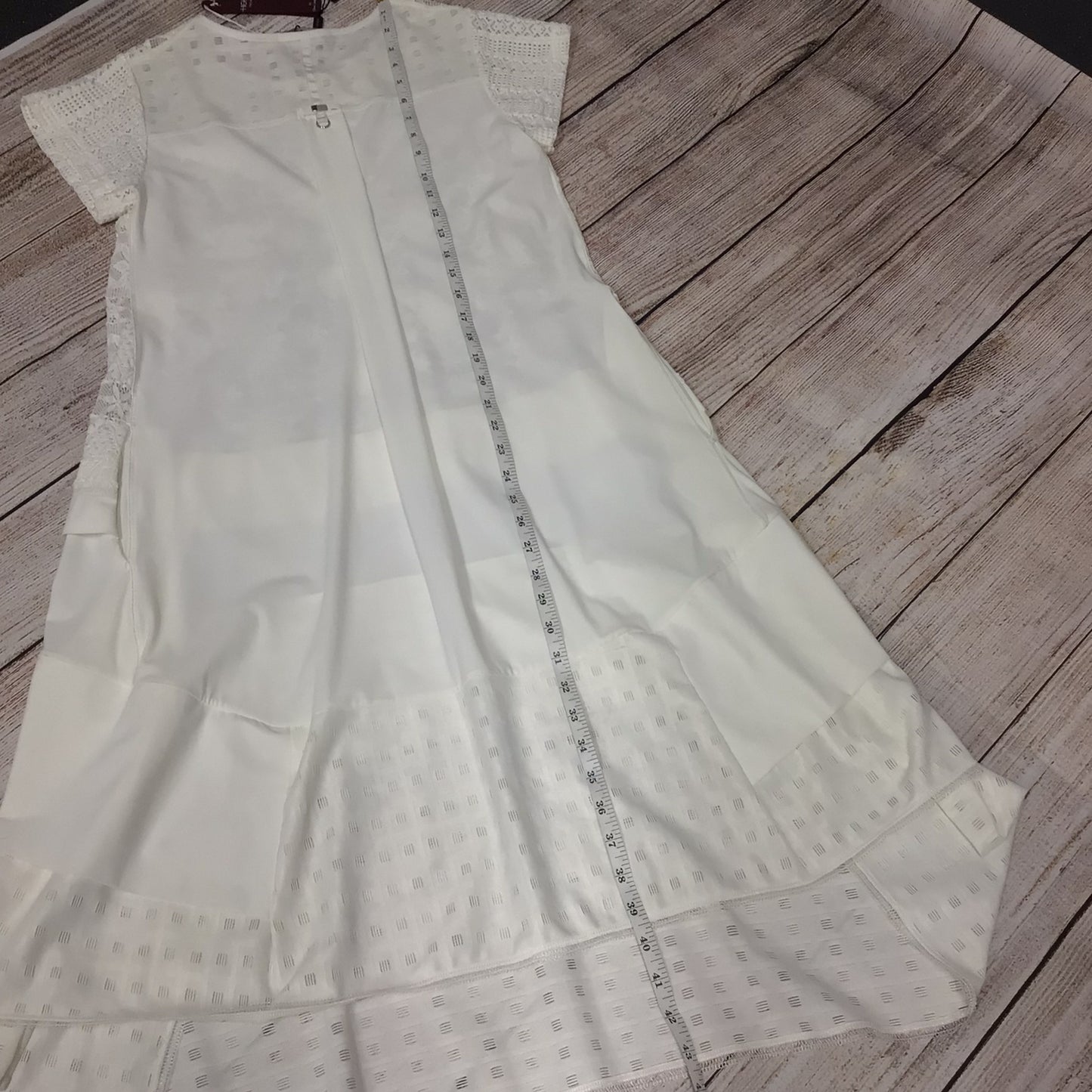 BNWT High Tech Abito Donna Cream Lace Dress w/Pockets Size 12