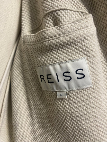 Reiss Cream Waffle Cotton Casual Blazer S