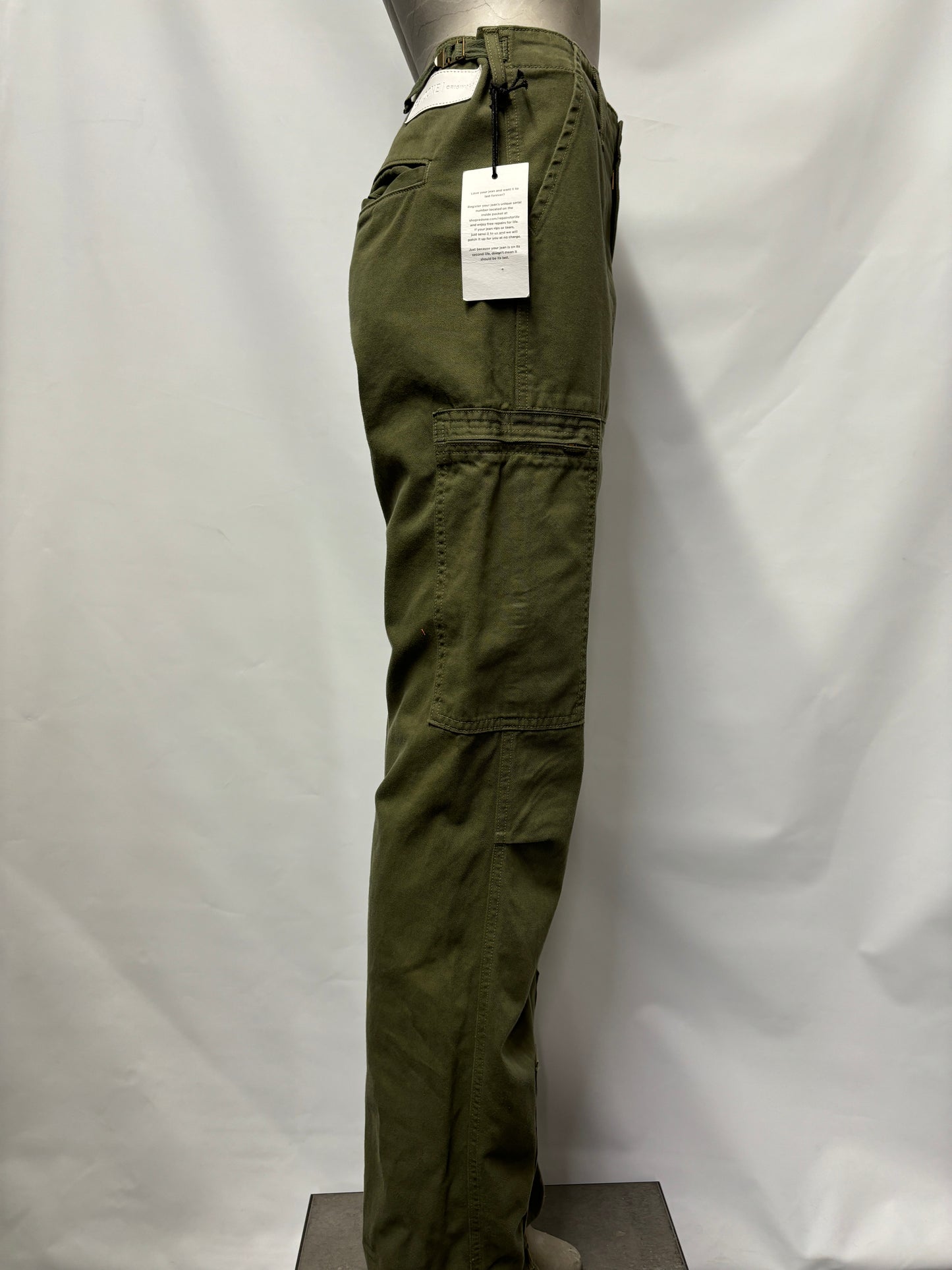 Re Done Green Cargo Trousers Small