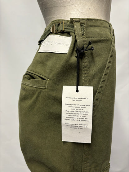 Re Done Green Cargo Trousers Small