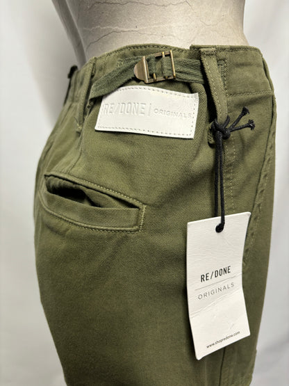 Re Done Green Cargo Trousers Small