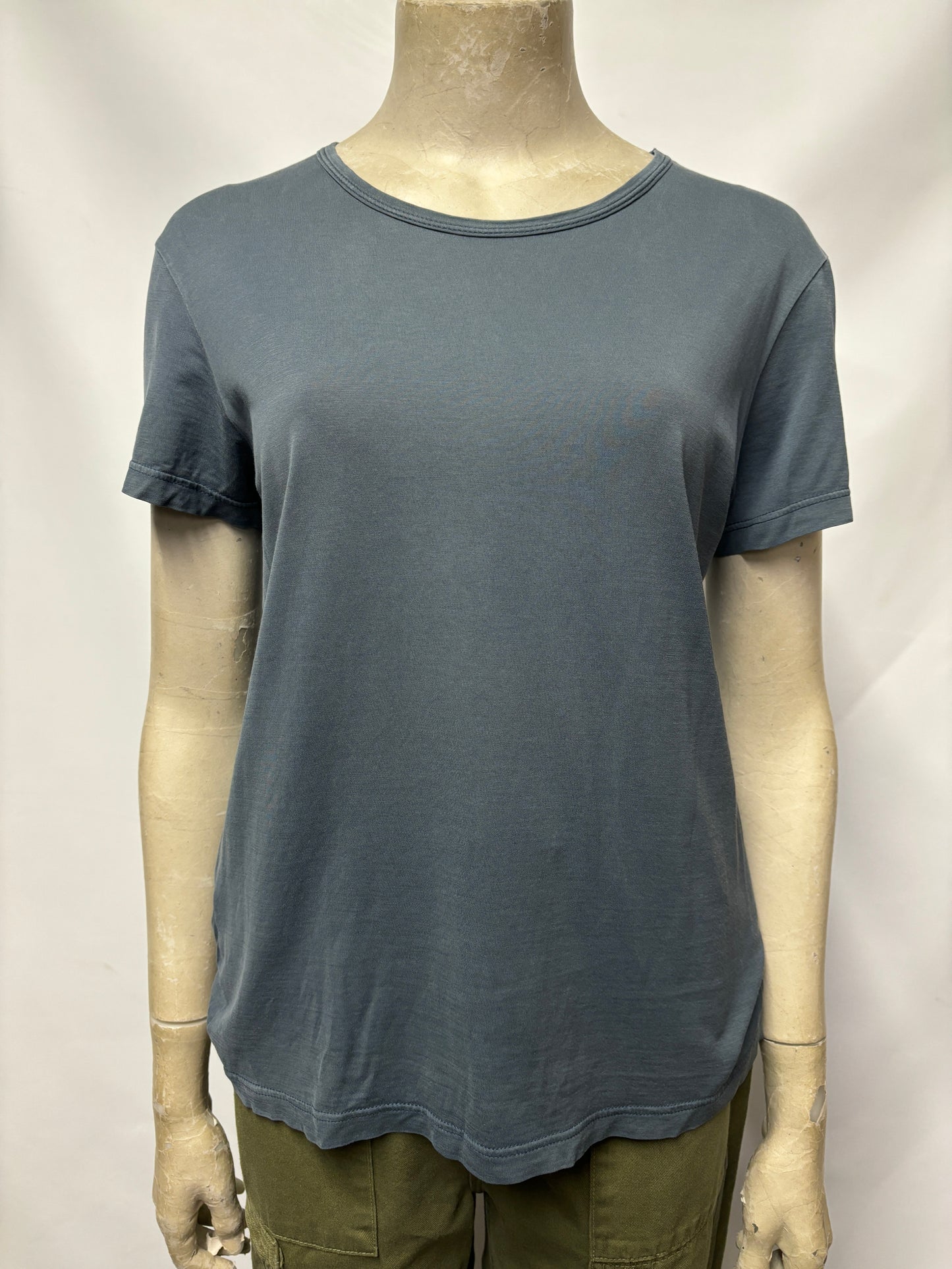 Sunspel Teal Cotton Short Sleeve T-shirt Medium